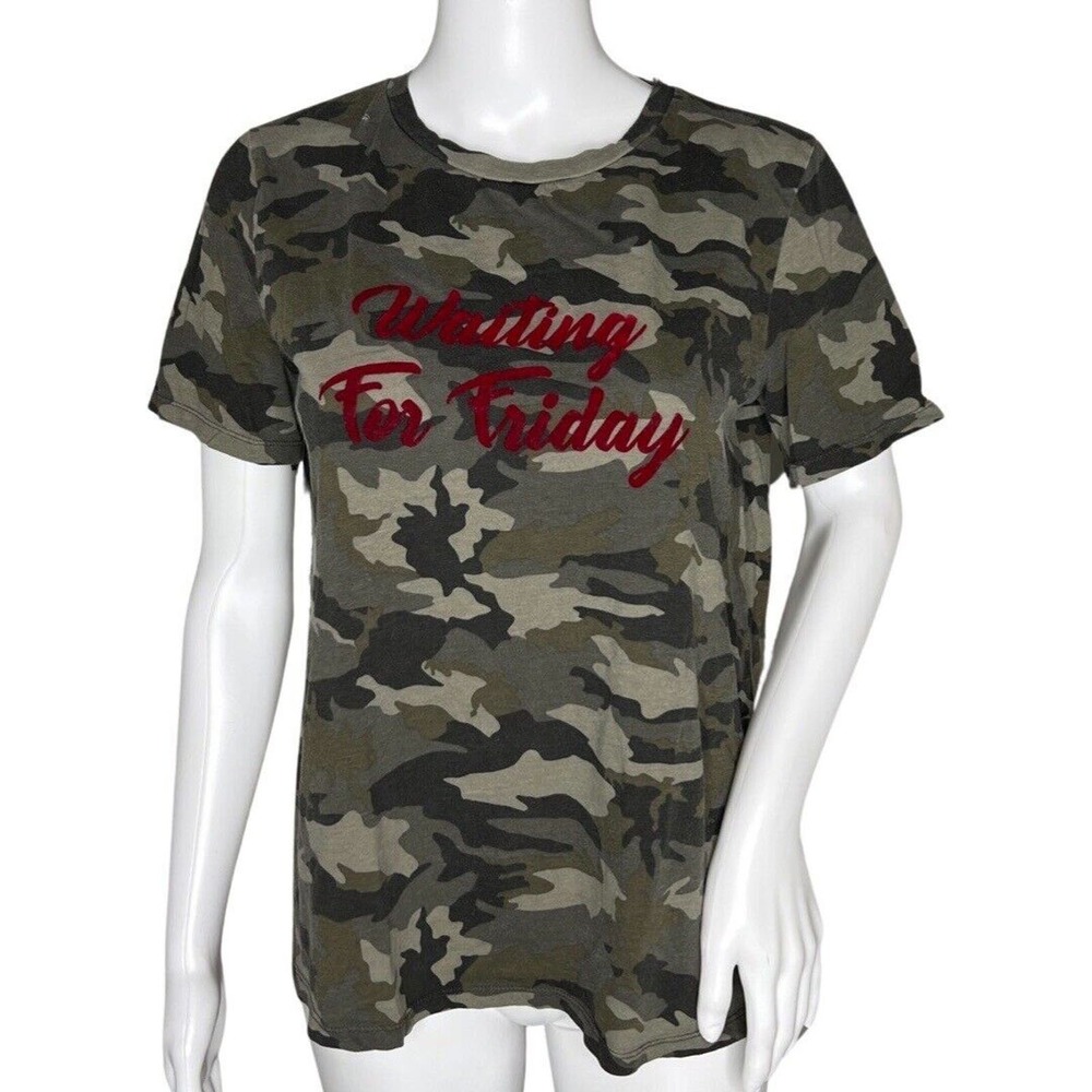 Zara Shirt Womens Medium Green Camo Camouflage Cropped Casual Urban Streetwear‎